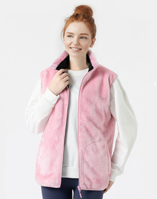 Sleeveless Heated Plaid Sweatshirt