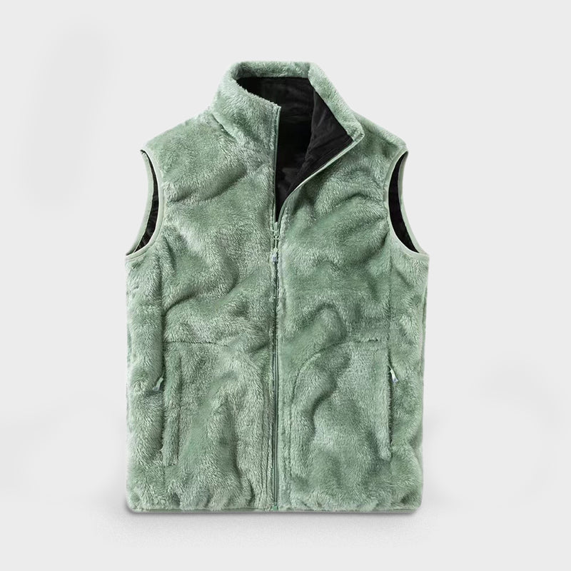 Sleeveless Heated Plaid Sweatshirt